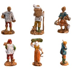 Set 6 statuine Euromarchi 4 cm per presepe Mondo Presepi 2