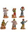 copia de Set 6 estatuillas Euromarchi 4 cm para belén Mondo Presepi