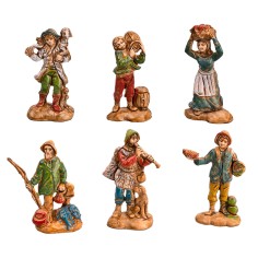 copia de Set 6 estatuillas Euromarchi 4 cm para belén Mondo Presepi