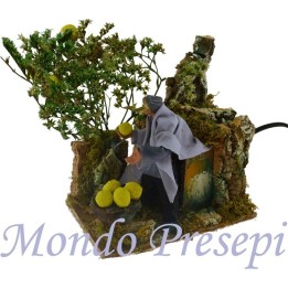 Bin of lemons in motion