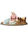 Maria sdraiata con bambinello 15 cm in resina Landi Moranduzzo