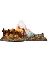 Maria lying with baby Jesus 15 cm in resin Landi Moranduzzo