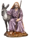 St. Joseph with donkey 15 cm in Landi Moranduzzo resin