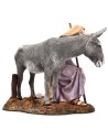 St. Joseph with donkey 15 cm in Landi Moranduzzo resin