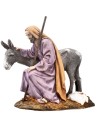St. Joseph with donkey 15 cm in Landi Moranduzzo resin