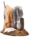 St. Joseph with donkey 15 cm in Landi Moranduzzo resin