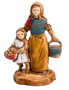 Peasant woman with child Euromarchi 4 cm for nativity scene Mondo Presepi