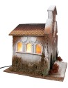 Chiesa con campanile per statue da 12-15 cm per presepe Mondo