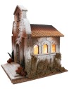 Iglesia con campanario para estatuas de 12-15 cm para belén Mundo