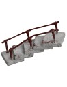copy of Curved staircase with handrail facing left h 13.5 cm