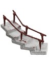 copy of Curved staircase with handrail facing left h 13.5 cm