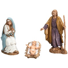 Natividad 3 figuras decoración ‘700 serie 10 cm Landi Moranduzzo