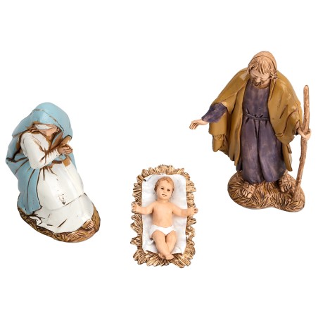Nativity 3 figures decoration '700 series 10 cm Landi Moranduzzo