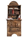 Credenza in legno con libri e minuterie cm 7x4,7x18 h