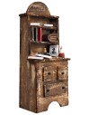 Credenza in legno con libri e minuterie cm 7x4,7x18 h