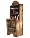 Wooden cupboard with books and small items cm 7x4.7x18 h