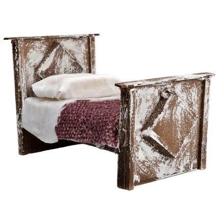 copia de Cama matrimonial en madera cm 8x5x2,5 h para belén
