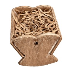 Mangiatoia in legno con fieno cm 6,5x4,7x3,5 h per presepe 2
