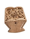 Wooden manger with hay cm 6.5x4.7x3.5 h for nativity scene