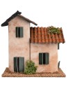 Two-story handcrafted house cm 13x7.2x13.6 h for Mondo nativity scene