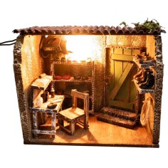 Shoe repair shop with working light cm 19.5x11.7x16 h 2
