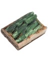 Wooden crate with cucumbers 4x3x2 cm h