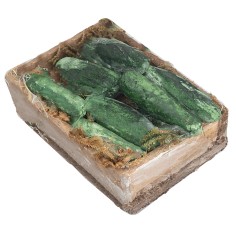 Wooden box with cucumbers cm 4x3x2 h for Mondo nativity scene