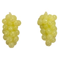 Set of 2 white grape clusters 2.5 cm for nativity scene Mondo Presepi