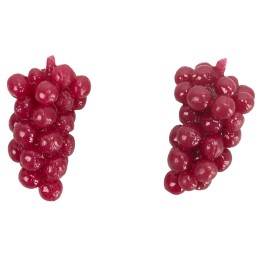 Set of 2 bunches of red grapes 2.5 cm