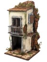 Neapolitan two-story house with balcony cm 20x20x38.5 h