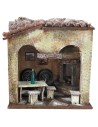 Tavern cm 18.5x14.5x21.5 h for 10 cm nativity scene statues