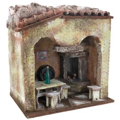 Osteria cm 18,5x14,5x21,5 h per statue da 10 cm per presepe 2