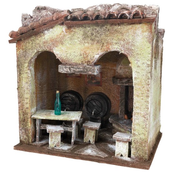Tavern cm 18.5x14.5x21.5 h for 10 cm nativity scene statues