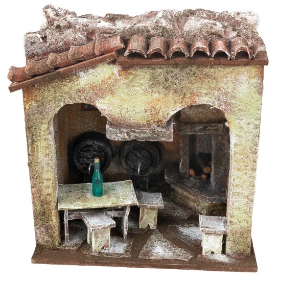 Osteria cm 18,5x14,5x21,5 h para estatuas de 10 cm para belén