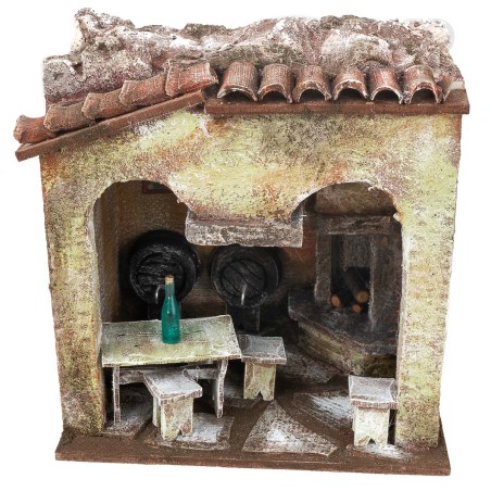 Osteria cm 18,5x14,5x21,5 h para estatuas de 10 cm para belén
