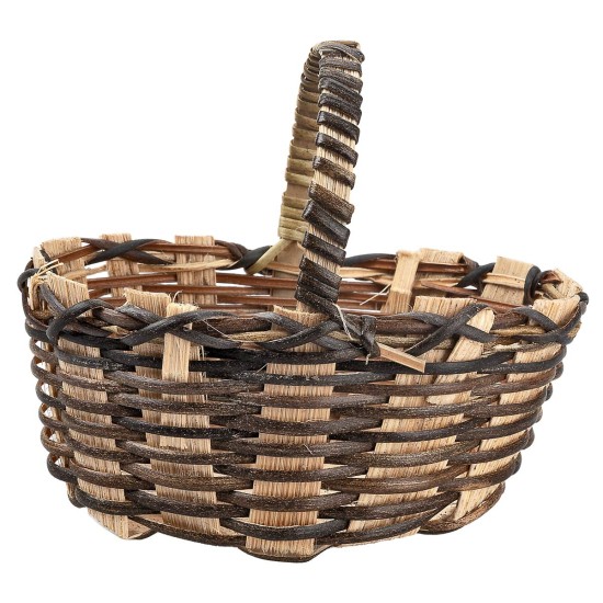 Copia de Cesta de mimbre con asas 9 cm para pesebre Mundo
