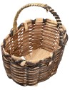 Wicker basket with handle 7.7 h