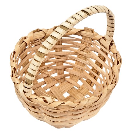 Wicker basket with handle Ø 6.4 cm for nativity scene Mondo Presepi