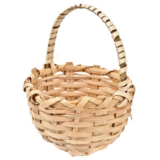 Wicker basket with handle Ø 6.4 cm for nativity scene Mondo Presepi