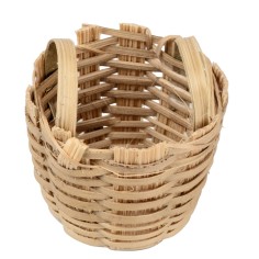 Cesto in vimini con manico Ø 1,2x1,5 cm per presepe Mondo 2