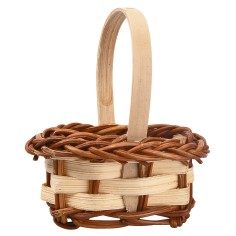Wicker basket with handle 6 cm h for nativity scene Mondo Presepi