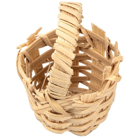 Wicker basket with handle Ø 2 cm for nativity scene Mondo Presepi