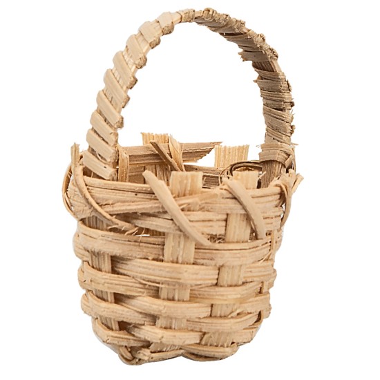 Wicker basket with handle Ø 2 cm for nativity scene Mondo Presepi