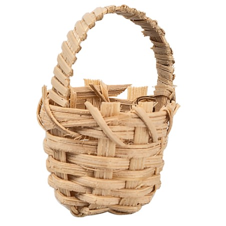 Wicker basket with handle Ø 2 cm for nativity scene Mondo Presepi