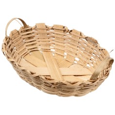 Wicker basket with handle cm 10.3x7.2x4 h for Mondo nativity scene 2