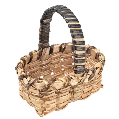 copy of Wicker basket with handle 7.7 h for Mondo nativity scene