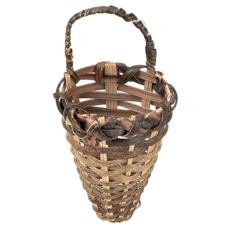 Wicker backpack cm 3x2.5x6.6 h nativity scene miniatures