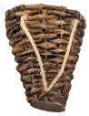 Wicker basket cm 3x2.5x3.5 h nativity scene miniatures