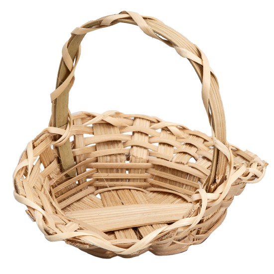 copy of Wicker basket with handle cm 10.3x7.2x4 h for nativity scene