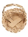 Wicker basket with handle cm 4.5x4.2x4.5 h